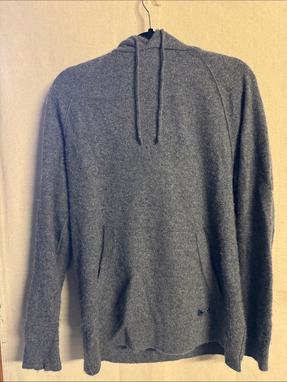 Abercrombie & Fitch Men's Gray Hoodie Cashmere Sweater